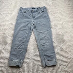 J Jill Denim Jeans Womens 8P Authentic Cropped Raw Hem Stretch Midrise Casual